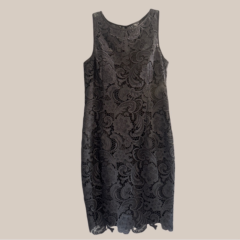 Cache Floral Embroidered Cocktail Dress